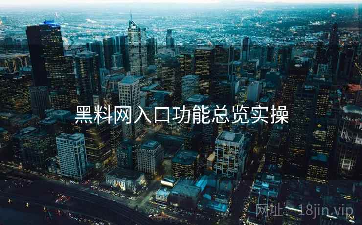 黑料网入口功能总览实操  第1张