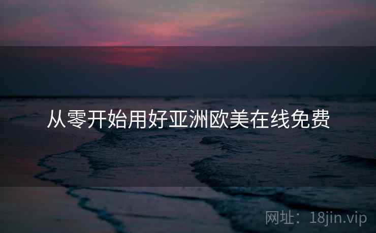 从零开始用好亚洲欧美在线免费  第1张