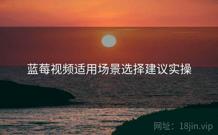 蓝莓视频适用场景选择建议实操  第2张