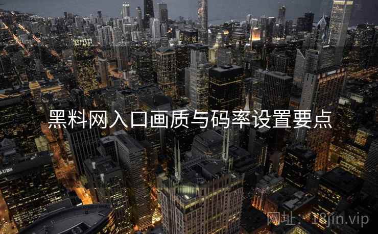 黑料网入口画质与码率设置要点  第2张