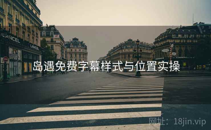 岛遇免费字幕样式与位置实操  第2张